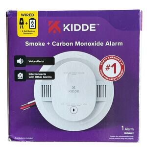 Kidde Hardwired Smoke + Carbon Monoxide Alarm with Voice Alerts, Model 30CUAR-V